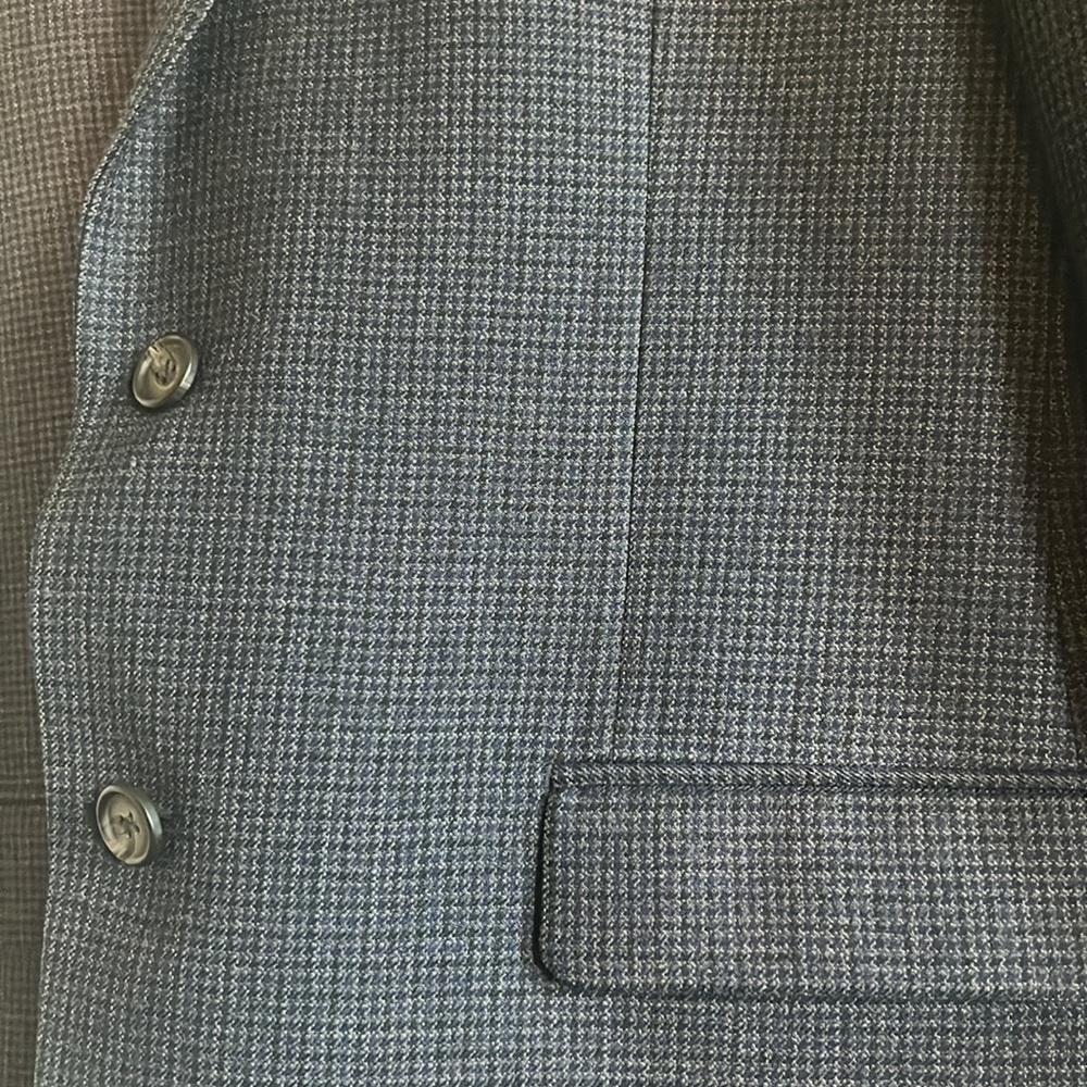 Lauren Ralph Lauren Men’s Navy Houndstooth Blazer - Picture 2 of 4